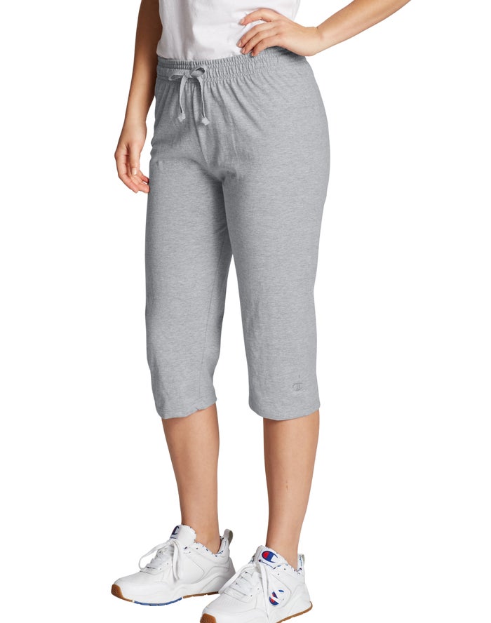 Champion Broek Dames - Grijs - Classic Jersey Capris ( 513890-WSB )